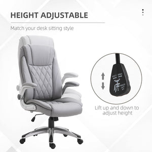 English Elm Vinsetto High Back Ergonomic Swivel Office Chair With Flip-Up Arms For Ultimate Comfort & Style W2225P217483-GIGA