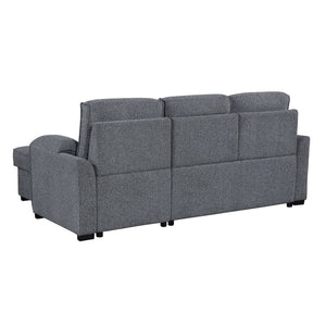 English Elm Rebecca Sleeper Sectional Sofa with Storage Chaise Usb Ports and Drop Down Table B201S00462