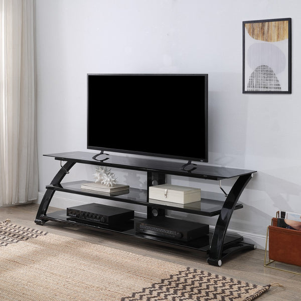 OSP Home Furnishings Valaro TV Stand Black