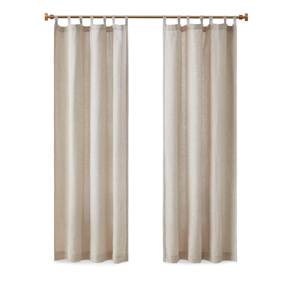 JLA Home Madison Park - Faux Linen Tab Top Fleece Lined Curtain Panel — OEKO‑TEX, light‑filtering insulation, machine washable elegance MP40-7494