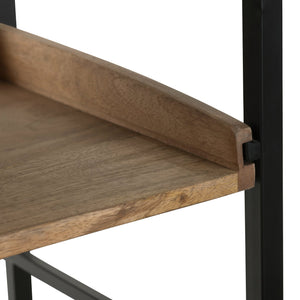 Crestview Collection Rustic Mango Wood Bookcase With Industrial Metal Frame - 12 Adjustable Shelves For Stylish Storage Brown Solid Wood Cvfnr4602