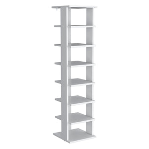 English Elm Shoe Organizer with 7 Shelves for Small Spaces — Durable Engineered Wood, Eco-Certified, Stylish Storage White 52.76 L x 16.93 W x 3.15 H B097P369415