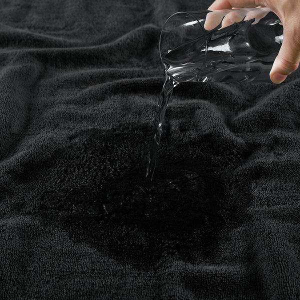 JLA Home Madison Park Signature - Ultra-Soft 100% Cotton Towels | 800 GSM Plush Spa-Quality Set with Antimicrobial Finish, Oeko-Tex Certified Black MPS73-320