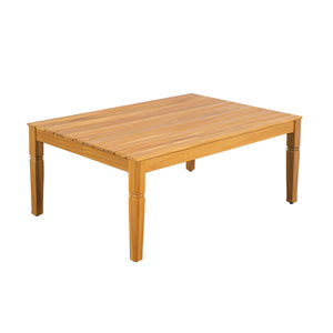 English Elm 4-piece Outdoor Acacia Wood Conversation Set with Deep Seating and Teak Finish Patio SD100002AAD