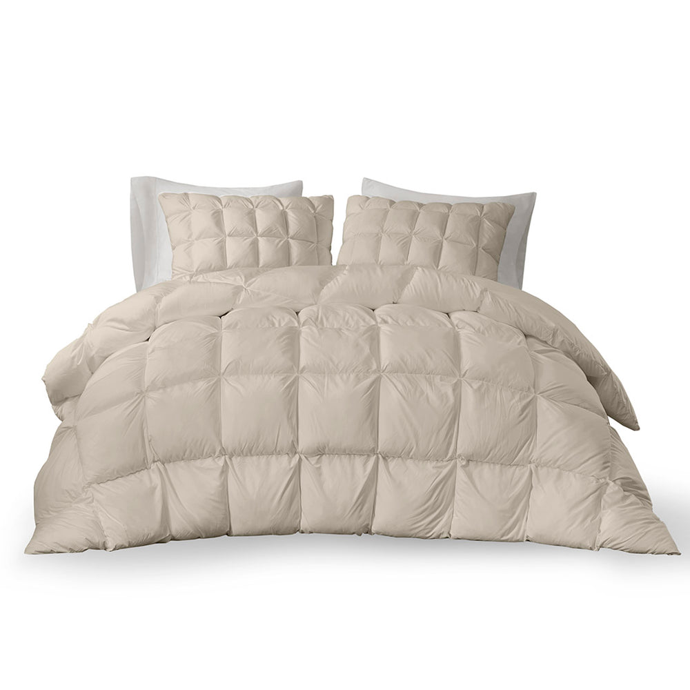 JLA Home Madison Park - Overfilled Plush Down Alternative Comforter — Cloud-Like Loft, OEKO-TEX, Zipper Closure, Machine Washable 90 L x 90 W x 1.5H MP10-8444