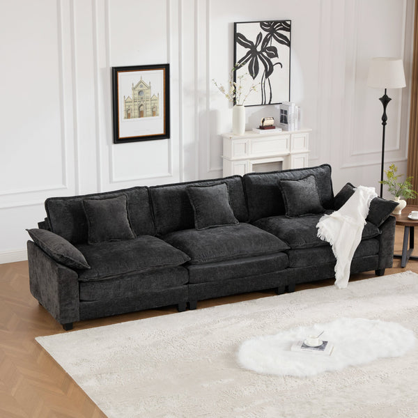 English Elm Wider Ergonomic Loveseat with Breathable Chenille Upholstery, Modular Design, Plush Double-Layer Cushioning W1143S00040 W1143S00040