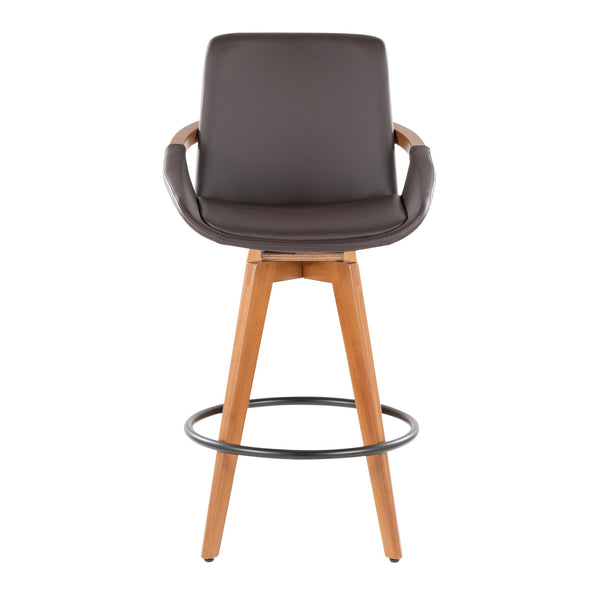 English Elm Dining/accent Chair Solid Wood Tapered Legs Cream Upholstery Mid-century Modern Seating B202P471197