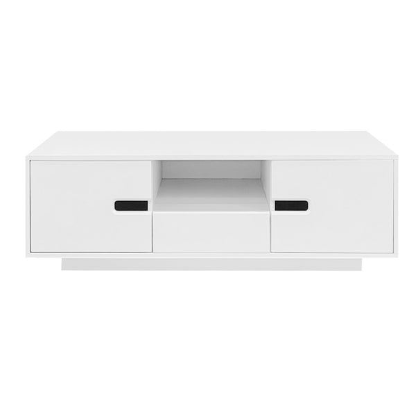English Elm Vibe Modern High Gloss Rectangle Coffee Table With Storage & 16-Color Led Lights For Stylish Living Room N724P294656K-GIGA