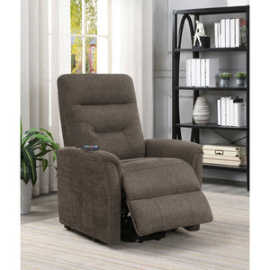 English Elm Parker Plush Charcoal Power Lift Massage Recliner with Heat, USB Remote, Gel Memory, Storage Pockets B062P333410