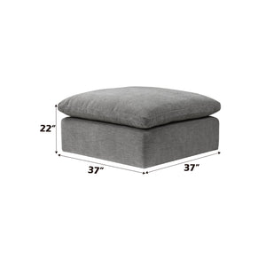 English Elm Naveen Gray Linen Modular Sectional Sofa with Ottoman — Customizable 7-Piece, Plush Foam Seats, Wooden Frame Comfort B2726S00084