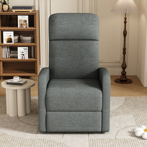 English Elm Christopher Knight Home® - Modern Recliner Plush Manual Recliner Chair with Ergonomic Support, 3-Position Backrest, Durable Fabric Comfort Charcoal N763P256491E