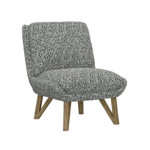 English Elm Wallace & Bay - Blue Armless Accent Chair in Dark Navy Speckled Upholstery, Solid Wood Frame, Compact Stylish Seat B2709P212457