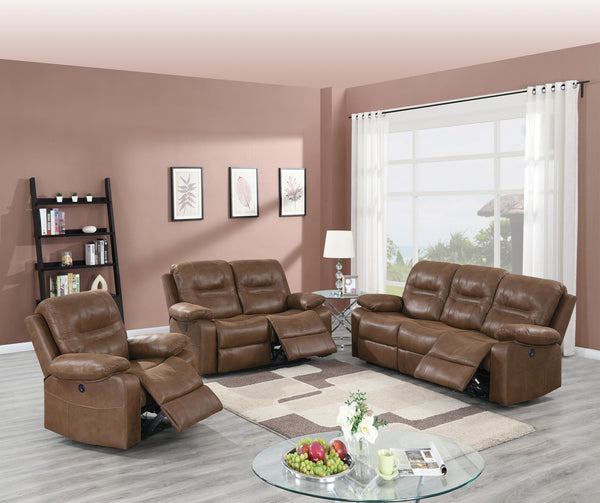 English Elm Modern Power Reclining Sofa with Usb Port Faux Leather Pillow Top Arms Living Room B011P467869
