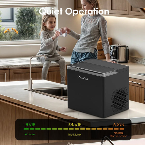 English Elm Bullet Ice Maker Countertop Portable Machine 26 Lbs Daily Fast Quiet Compact W1002P484591