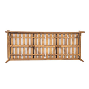 English Elm Terassi Solid Acacia Wood Patio Sofa with Teak Finish and Beige Cushioned Seating N775P370352T