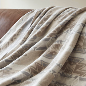 English Elm 1-piece King Jacquard Cotton Blend Blanket Aztec Woven Soft Breathable Bedroom Layer Multi B035P437492