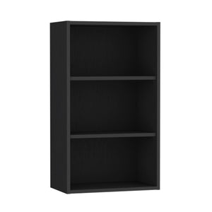 English Elm Wall Engineered Wood Cabinet with Single Door and Two Shelves for Kitchen Storage, Modern Durable Design Black 38.58 L x 25.98 W x 3.54 H B097P250922