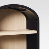 Chantelle Modern Arched Bookcase with Open Shelves Black WECHA41OS1BL0 Walker Edison