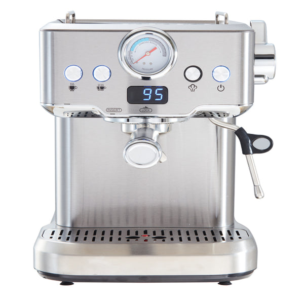 English Elm 20 Bar Espresso Machine with Steam Wand Pressure Display and Ese Pod Support W1002P292436