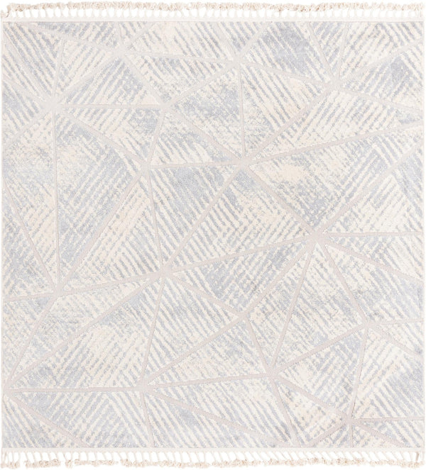 Unique Loom Arlo AJ Machine Made Geometric Rug Sandy Beige, Gray/Ivory 7' 10" x 7' 10"
