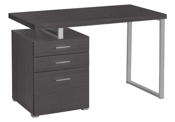 English Elm Computer 60" Work Desk with Reversible Left/Right Setup, File Drawer & Open Cubby for Office Storage Grey 52 L x 27 W x 7 H B2710P219760
