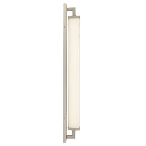 English Elm 34-inches Warm Metallic Led Vanity Light Bar Dimmable with Selectable Color Temperature Brushed Nickel B370P394097