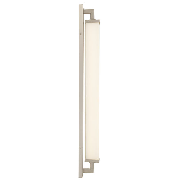 English Elm 34-inches Warm Metallic Led Vanity Light Bar Dimmable with Selectable Color Temperature Brushed Nickel B370P394097