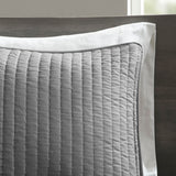 Madison Park Keaton Casual 2 Piece Quilt Set MP13-1237 Grey