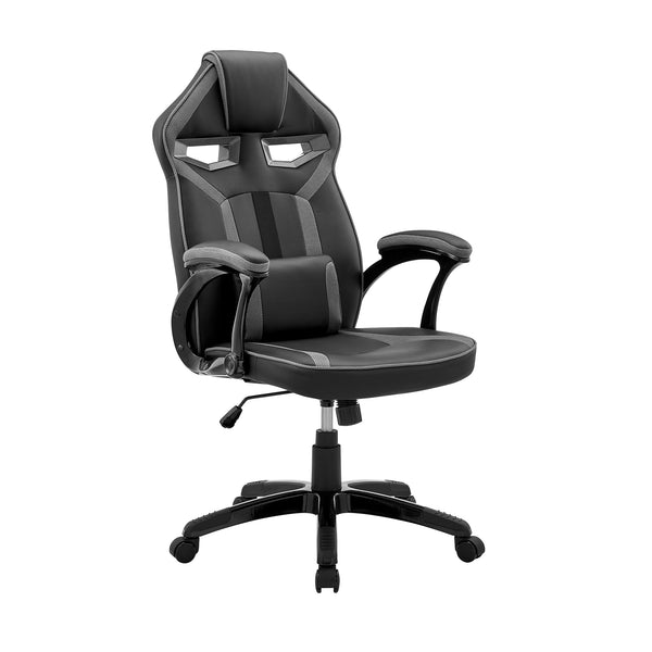 English Elm Aspect Racing Style Gaming Chair Faux Leather Mesh High Back with Lumbar Pillow B2736P464851