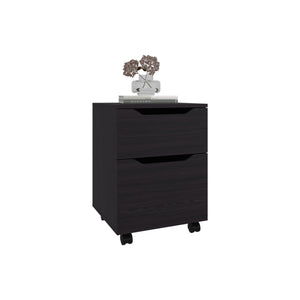 English Elm Nightstand, Engineered Wood 1 Drawer Compact Black Nightstand with Sturdy Legs, Modern Design 22.6" B097P350290