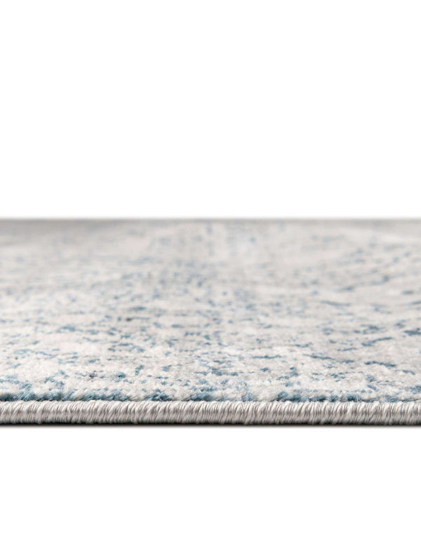 Unique Loom Newport Chepstow Machine Made Border Rug Gray, Ivory 7' 1" x 7' 1"