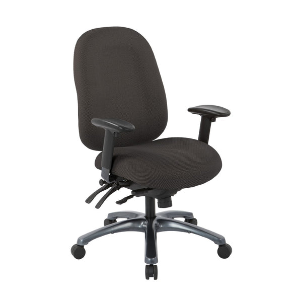 OSP Home Furnishings Multi-function Ergonomic Office Chair with Lumbar Support and Titanium Base High 8511-295