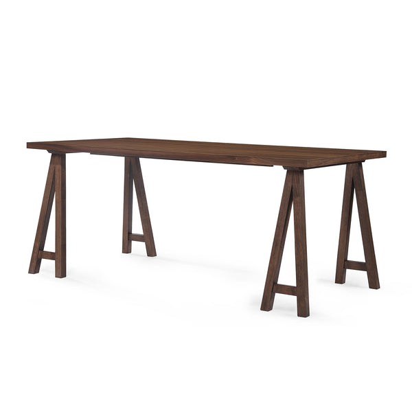 English Elm Christopher Knight Home® - DINING table solid wood and MDF farmhouse dining table 74.5" versatile large desk gaming surface farmhouse style durable design Walnut 60386.00