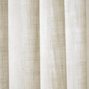 English Elm 2-piece Pinch Pleat Poly Linen Curtain Panels Tailored Formal Drape for Any Room Ivory B035P482983