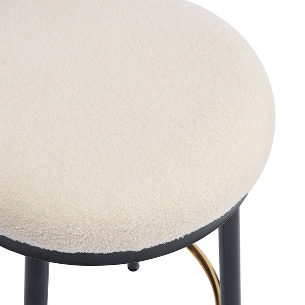 English Elm Christopher Knight Home® - 24.75'' Luxurious Velvet Counter Stools Set Of 2 - Modern Design With Iron Frame & Golden Footrest N780P189729W