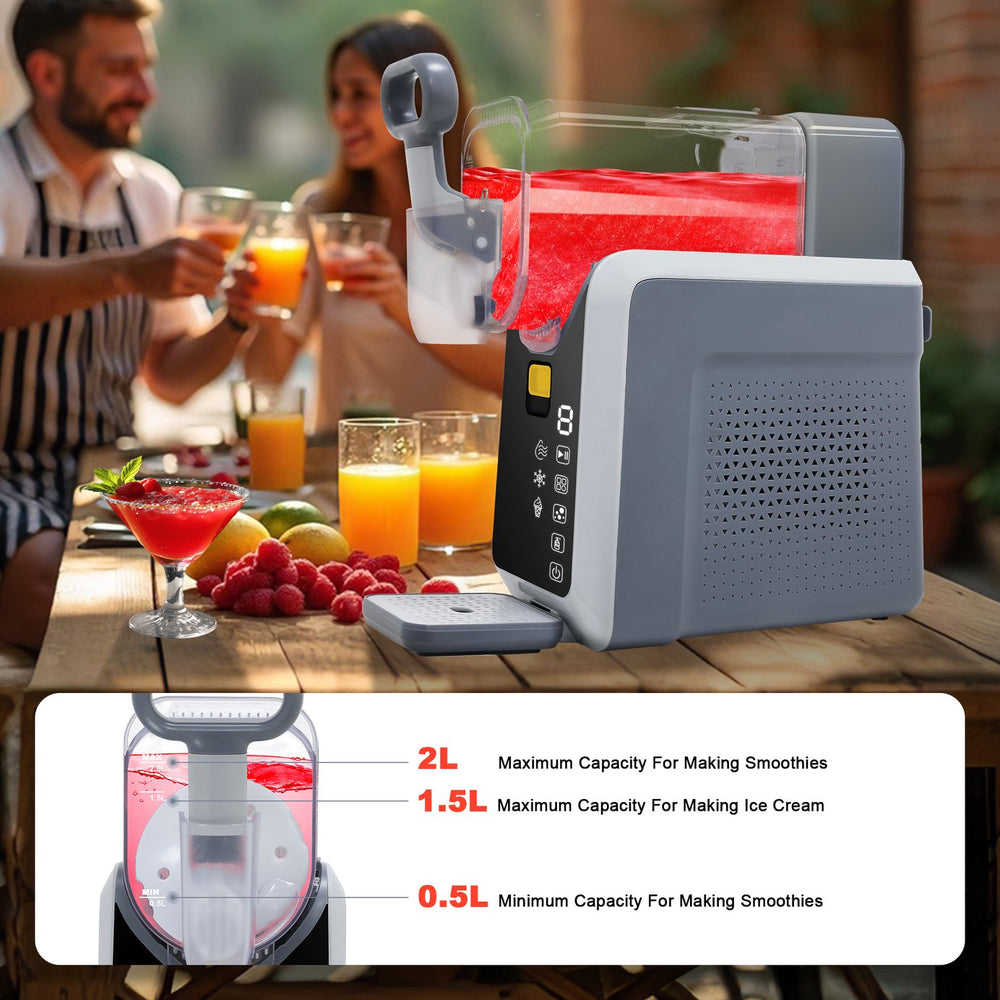 English Elm Slushie Machine with Compressor Led Display Frozen Margarita and Ice Cream Maker W2841P352642