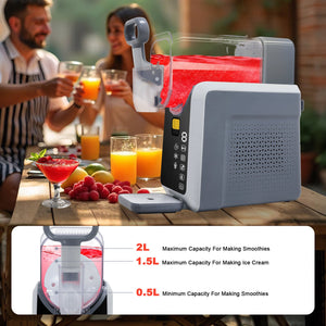 English Elm Slushie Machine with Compressor Led Display Frozen Margarita and Ice Cream Maker W2841P352642