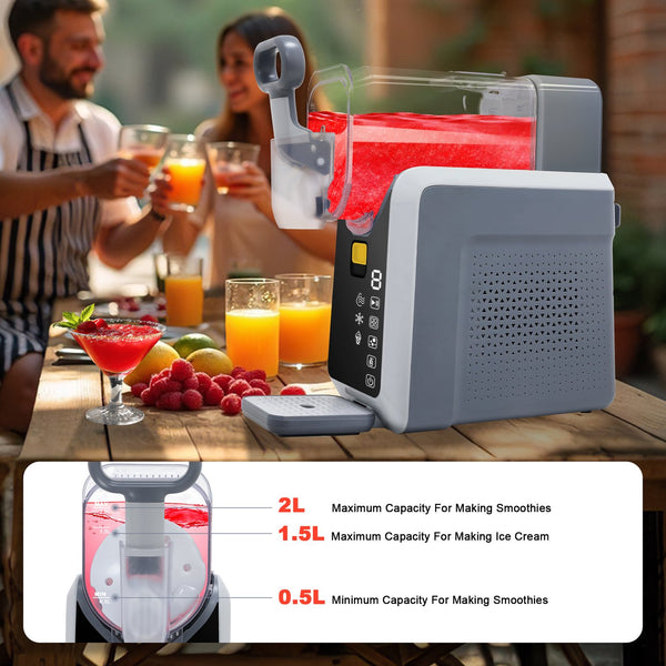 English Elm Slushie Machine with Compressor Led Display Frozen Margarita and Ice Cream Maker W2841P352642