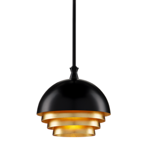 Salviati Black and Gold Pendant Light - Contemporary Mid-Century Design with Adjustable Height