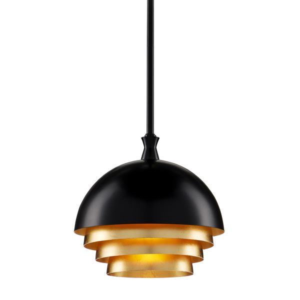 Salviati Black and Gold Pendant Light - Contemporary Mid-Century Design with Adjustable Height