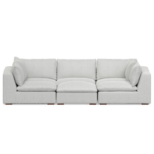 English Elm Jasmine Cloud Grey Pit Sectional Sofa U-Shaped 124" Modular Sofa Bed, Performance Fabric, 1800lb Capacity B136P199251