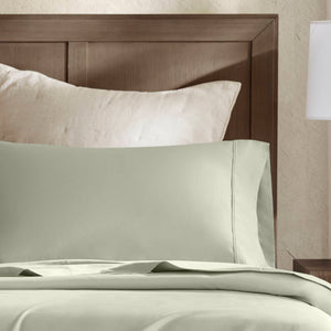 English Elm 4 Pieces Sage Queen Sateen Sheet Set – Luxurious 100% Egyptian Cotton For Ultimate Comfort & Style B035P381328