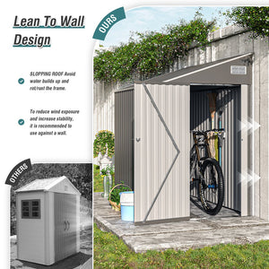 English Elm Campcraft Metal Storage Shed with Sloped Roof Ventilation and Weather Resistant Steel Panels Dark Gray W1598P283837