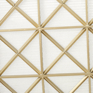 English Elm Christopher Knight Home® - FIRE Margaret 3-Panel Iron Fireplace Screen – Rose Gold/Black/Gold X-Pattern, Spark & Soot Shielding 61131.00