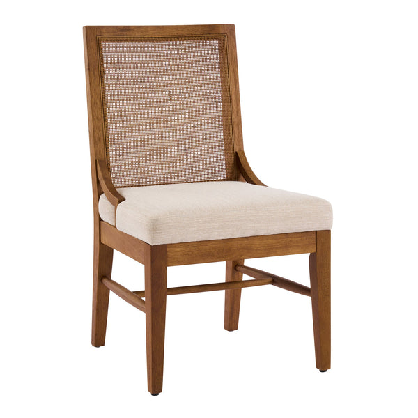 English Elm Christopher Knight Home® - Upholstered Dining Chairs Set Of 2 - Cane Back With Plush Cushion & Walnut Wood Legs For Elegance N768P367152W