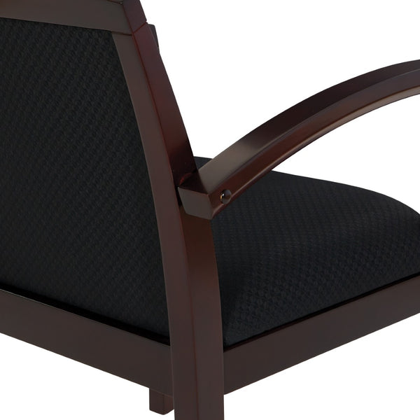 OSP Home Furnishings Upholstered Guest Chair Solid Hardwood Frame Mahogany Finish for Office Reception Rooms KEN79MAH-3
