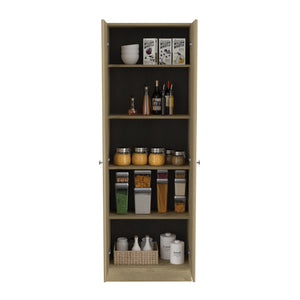 English Elm Virginia Double Door Storage Cabinet with Five Shelves | Space-Saving Modern Kitchen Organizer, Durable B128P148984