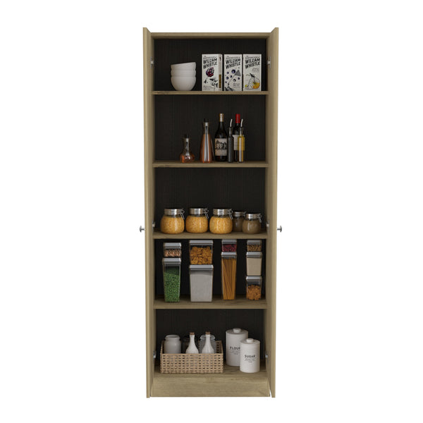 English Elm Virginia Double Door Storage Cabinet with Five Shelves | Space-Saving Modern Kitchen Organizer, Durable B128P148984