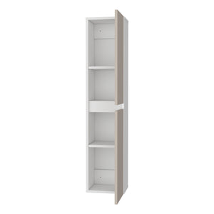 English Elm Dateland Two-Door Wall Cabinet — Tall Vertical Storage for Bathroom Kitchen, Durable MDP, Adjustable Shelves B128P375321