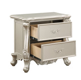 English Elm Champagne 2-Drawer Nightstand With Scrolled Legs